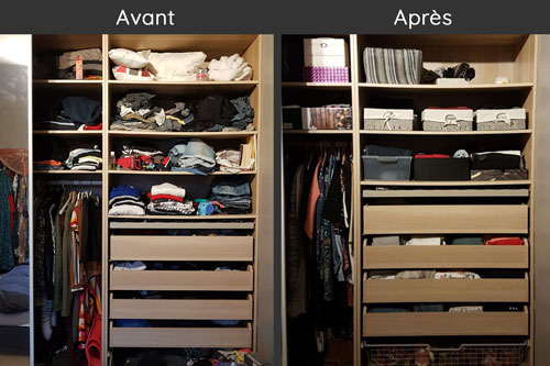 Désencombrement du dressing